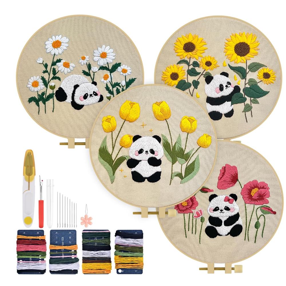 Panda Embroidery Kit