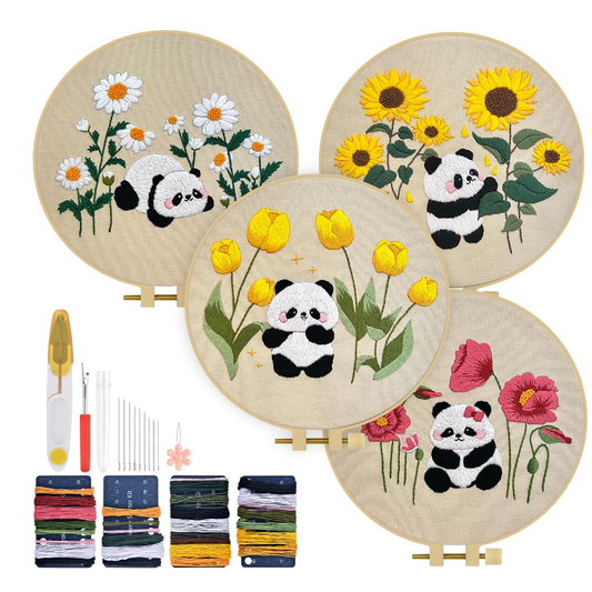Panda Embroidery Kit