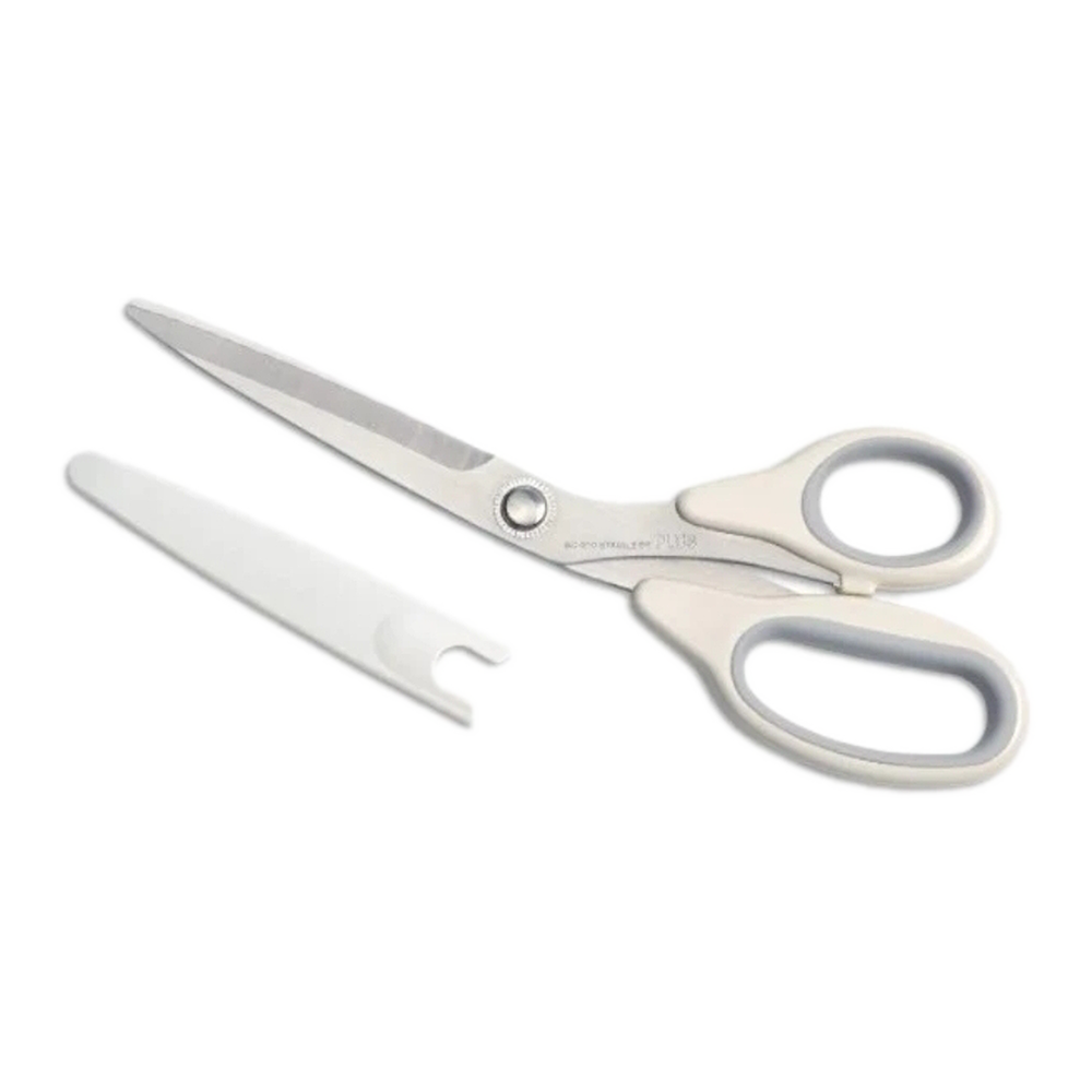 Comfortable rubber grip dress scissors for sewing
Plus dress scissors with safety cap for storage