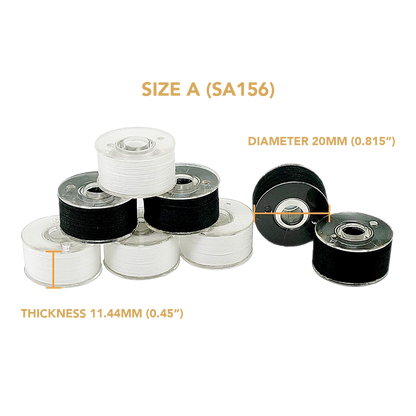 Prewound Bobbin Thread Plastic Size A SA156
