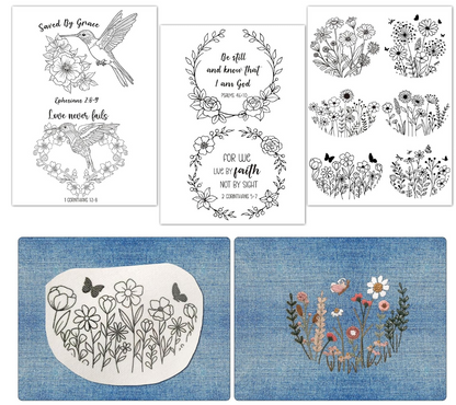 Water Soluble Embroidery Patterns Stabilizers