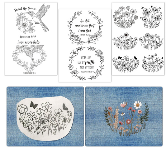 Water Soluble Embroidery Patterns Stabilizers