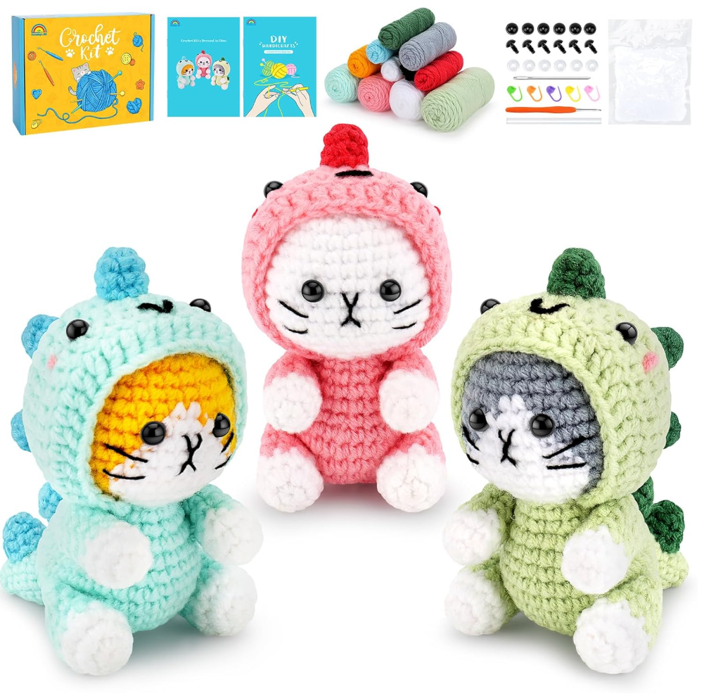 Dinosaur Cat Crochet Kit