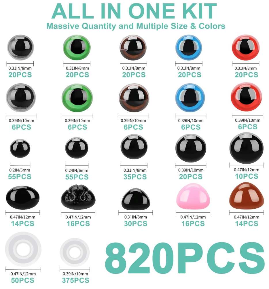 Safety Eyes for Crochet Dolls